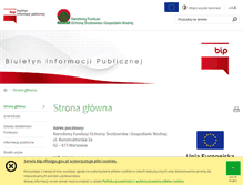 Tablet Screenshot of bip.nfosigw.gov.pl